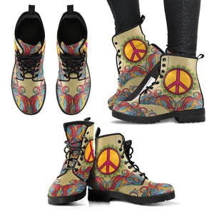 Handcrafted Hippie Peace 2 Boots
