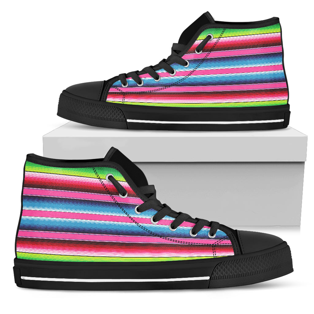 Mexican Stripe Mens High Top Shoes
