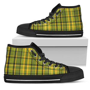 Westy Green Plaid High Top Canvas Shoes