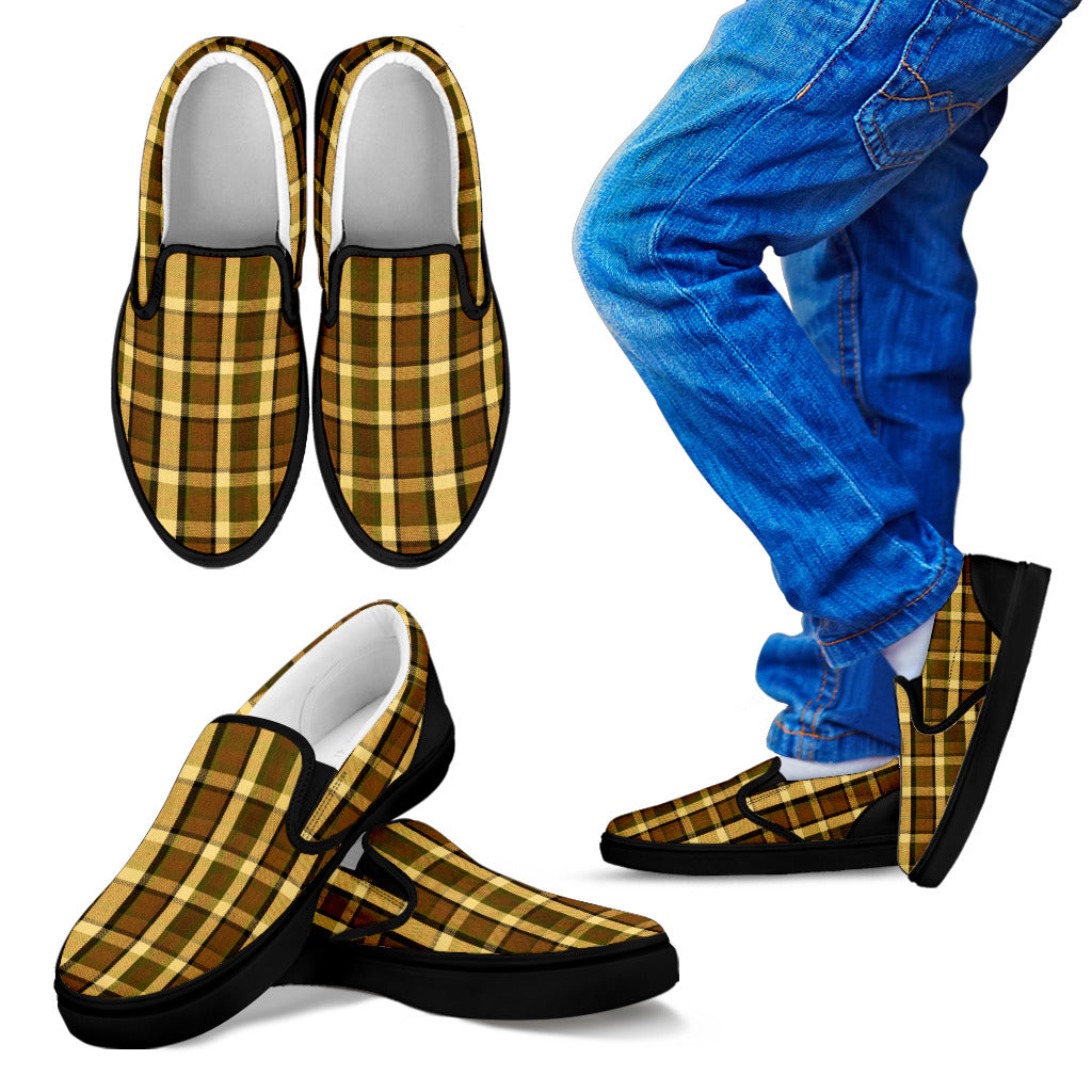 Westy Brown Plaid Slip On Shoes