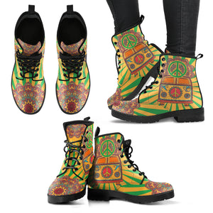 Hippie Van Mandala Women's Leather Boots