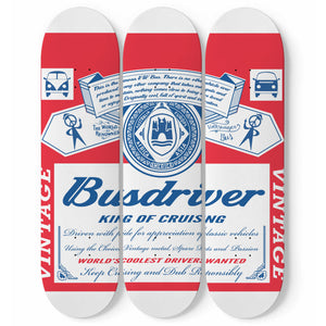 Busdriver - Custom Designed 3 PC. Skateboard Wall Art