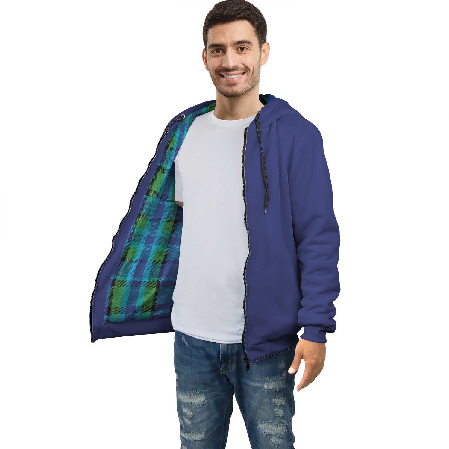 Limited Edition Westy Blue Plaid Racer Hoodie