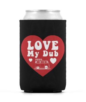 Love My Dub Can Coozie black