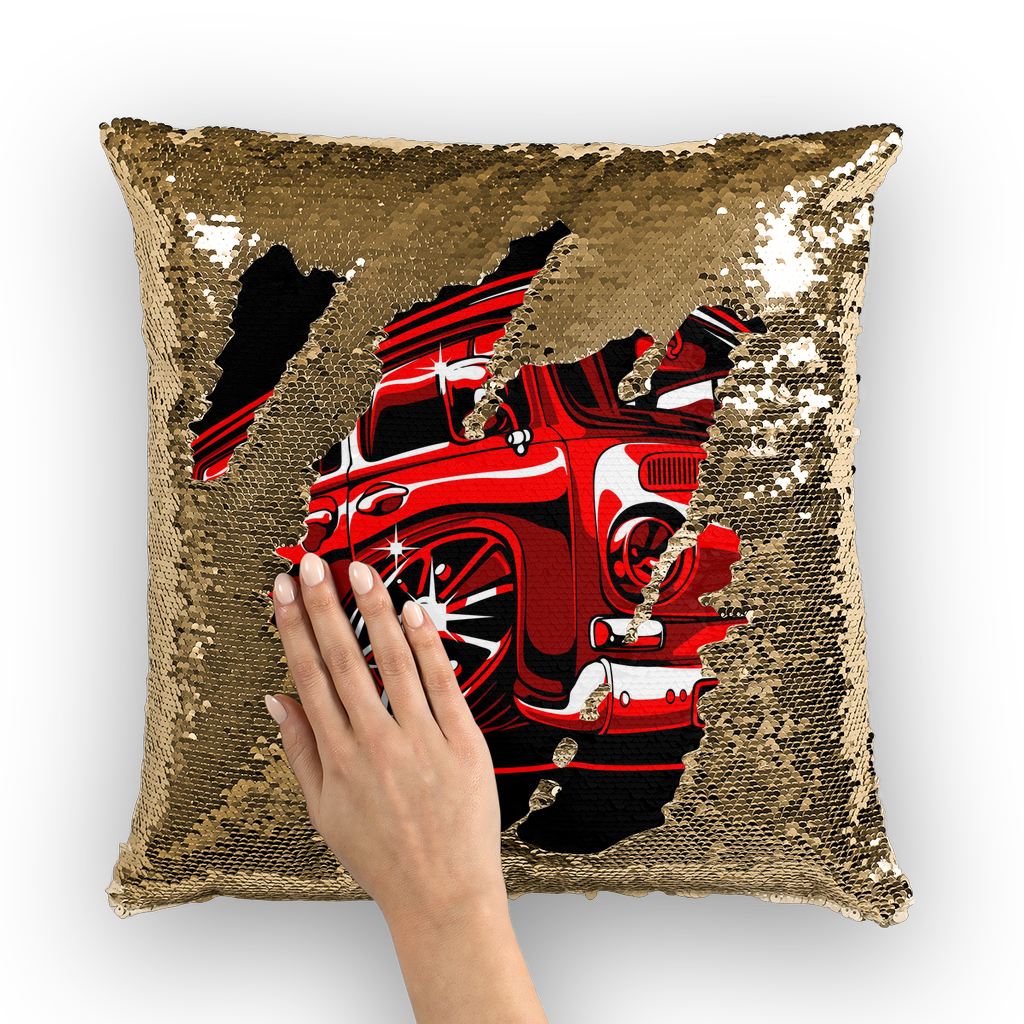 Red Slambay ﻿Sequin Cushion Cover