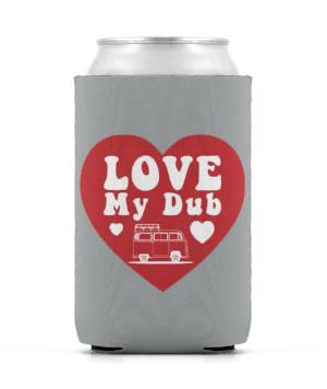 Love My Dub Can Coozie light grey
