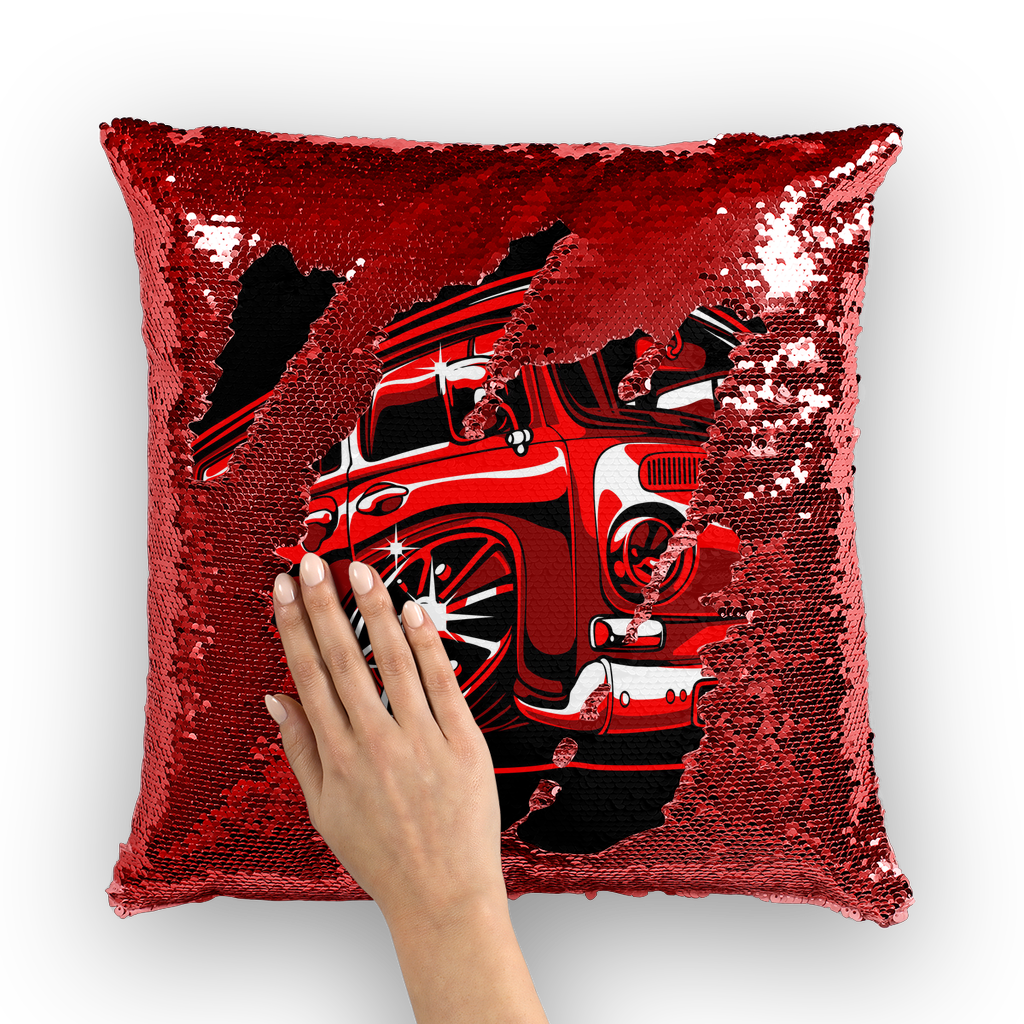 Red Slambay ﻿Sequin Cushion Cover