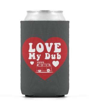 Love My Dub Can Coozie grey