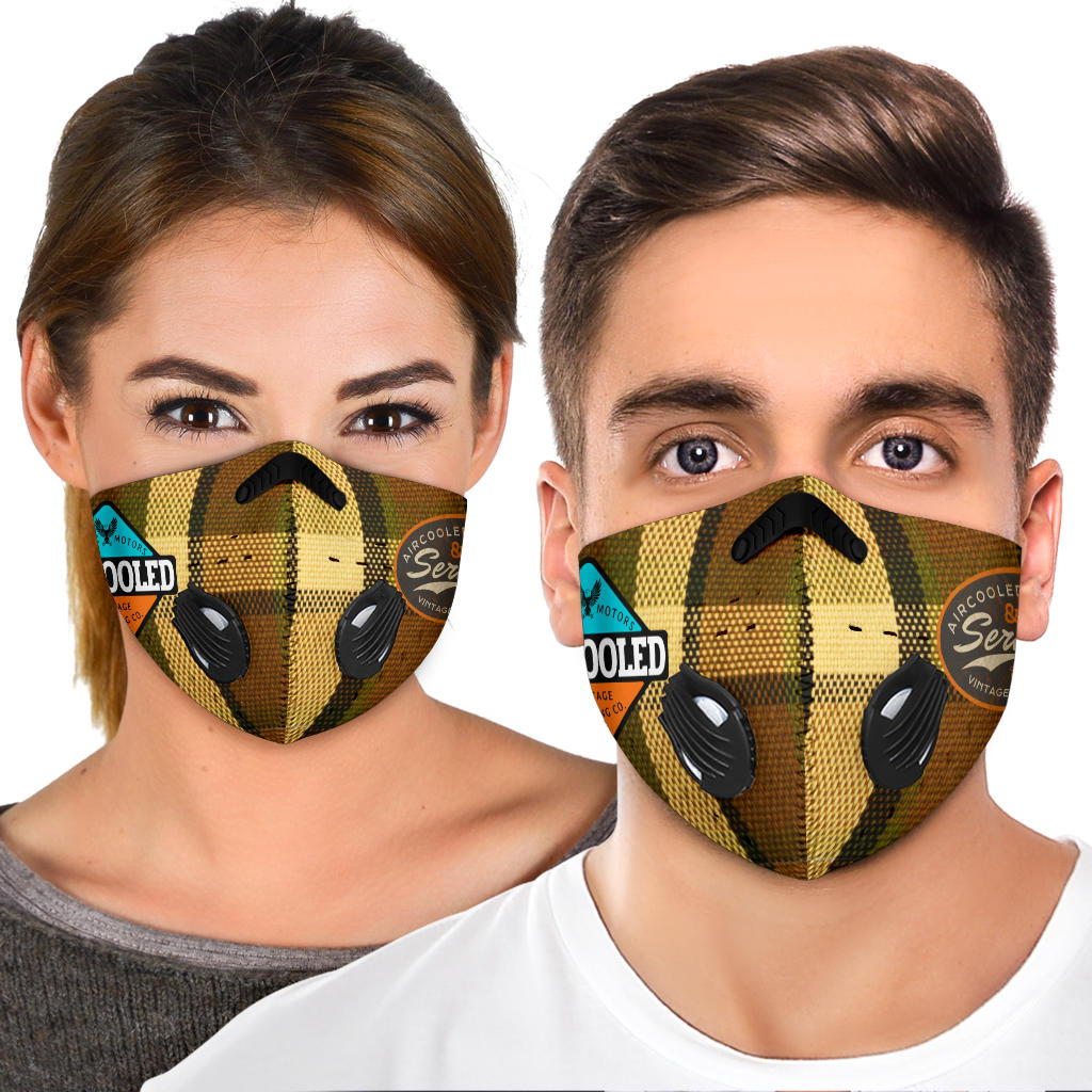 Brown Plaid Premium Face Mask