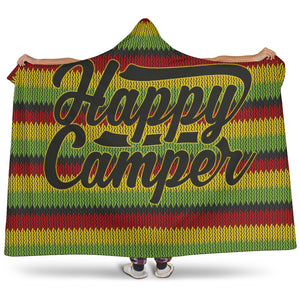 Happy Camper Rasta Hooded Blanket