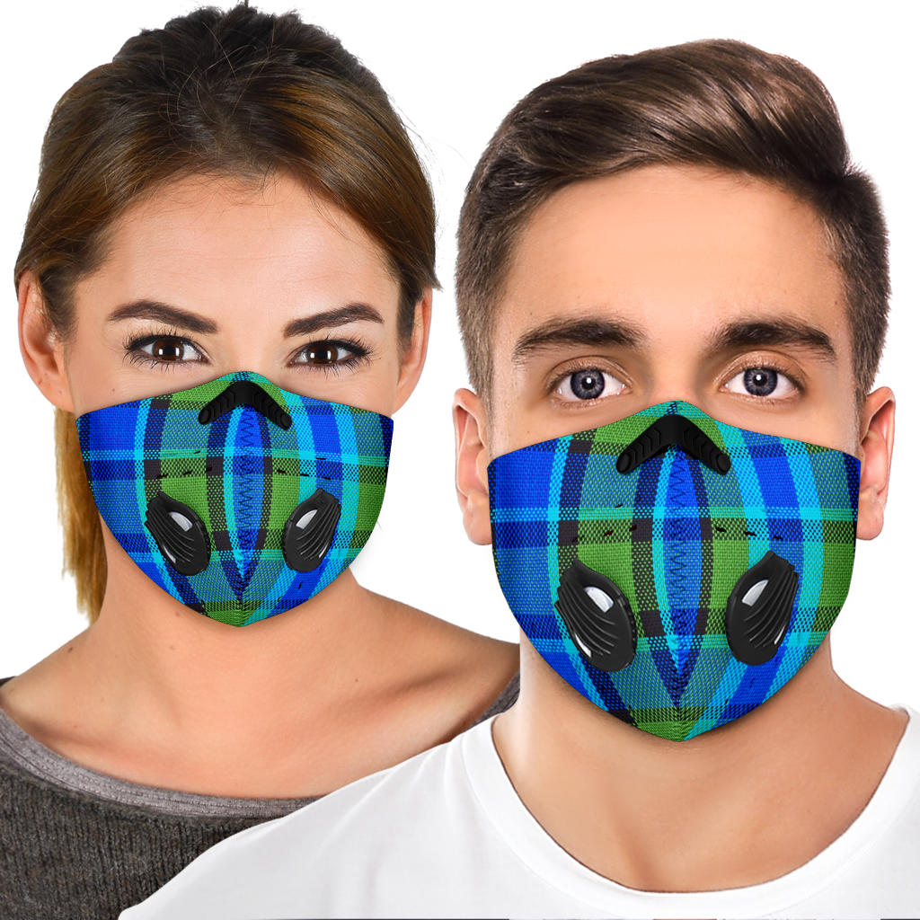 Westy Blue Plaid Premium Face Mask