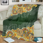 Yellow Mandala Pattern Blanket