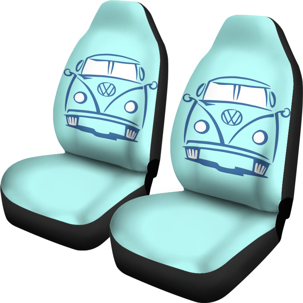 V-Dub Bus Face Seat Cover Turquoise