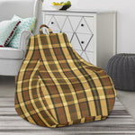 Brown Plaid Bean Bag Chair