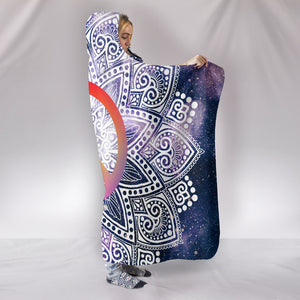 Galactic Mandala Peace Hooded Blanket