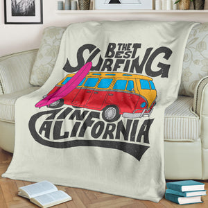 Surfing California Fleece Blanket