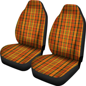 Orange Plaid Seat Covers