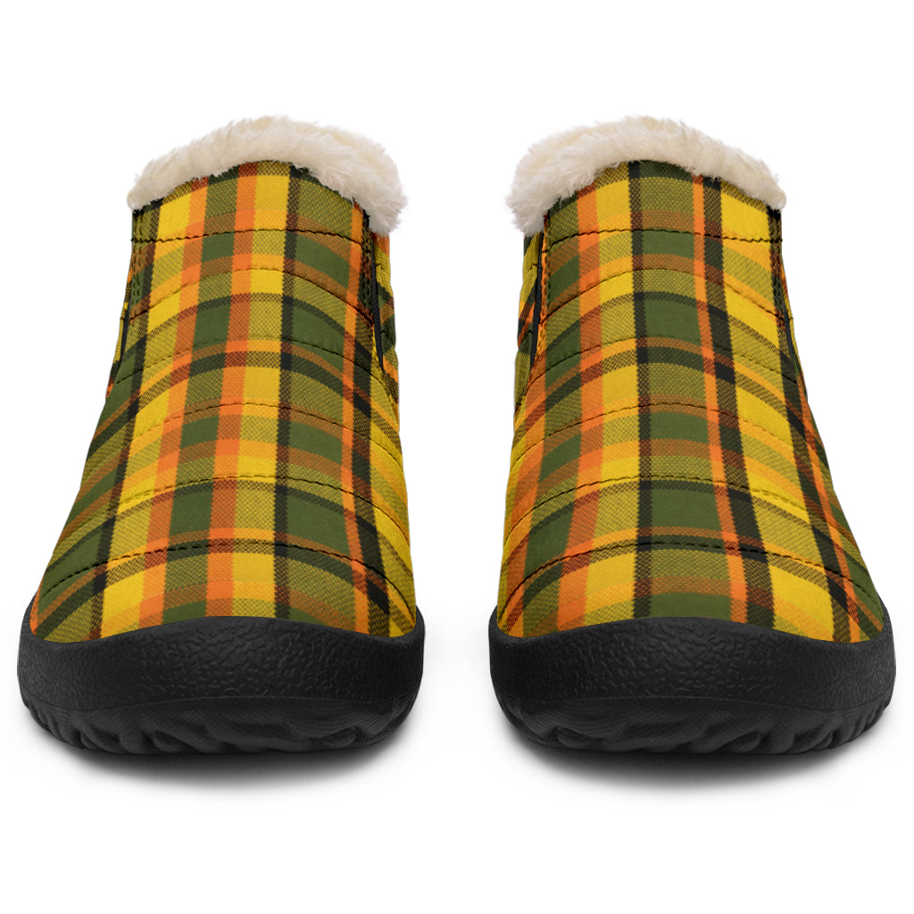 Westy Yellow Plaid Winter Sneakers