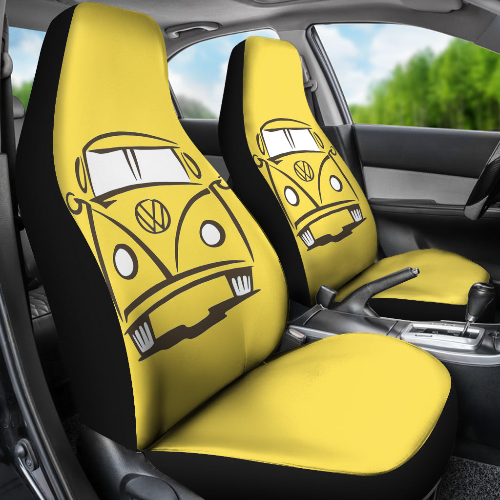 V-Dub Bus Face Seat Cover Yellow