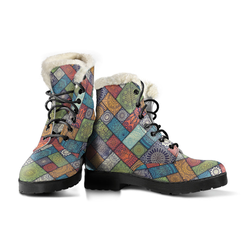 Hippie Patches Fur Boots