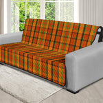 Orange Plaid Couch Cover