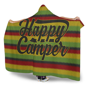 Happy Camper Rasta Hooded Blanket
