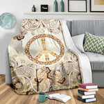 Hippie Floral Peace Blanket