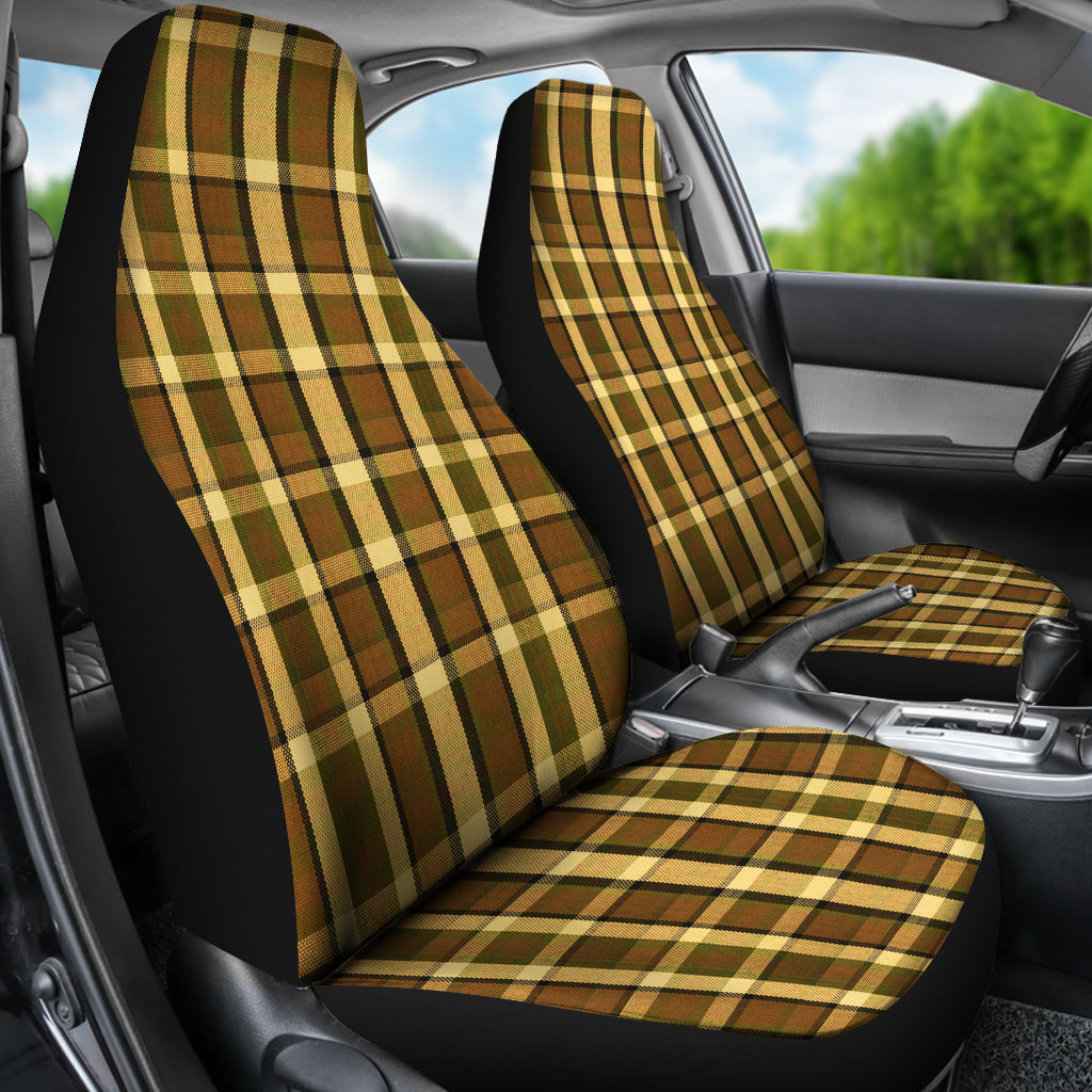 Brown Plaid Seat Covers