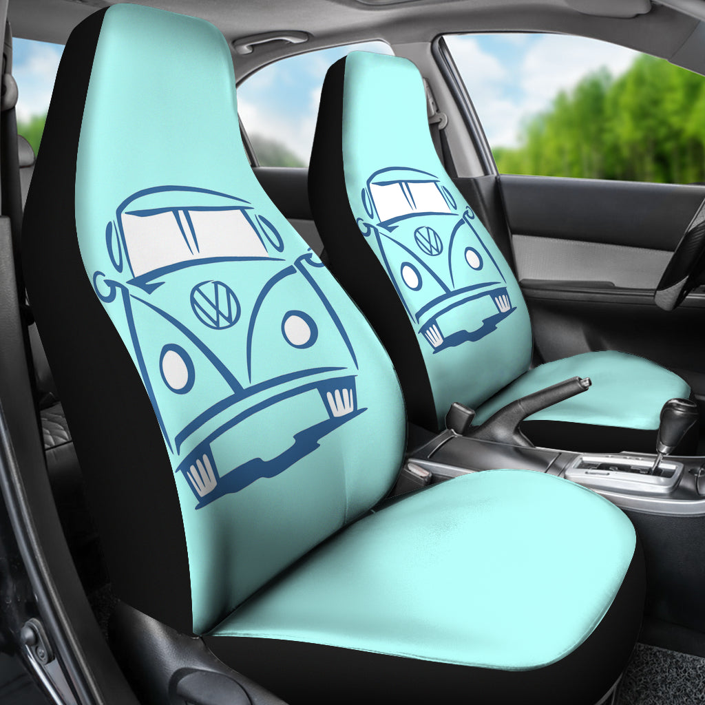 V-Dub Bus Face Seat Cover Turquoise