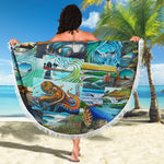 Art Collage Beach Blanket