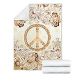 Hippie Floral Peace Blanket