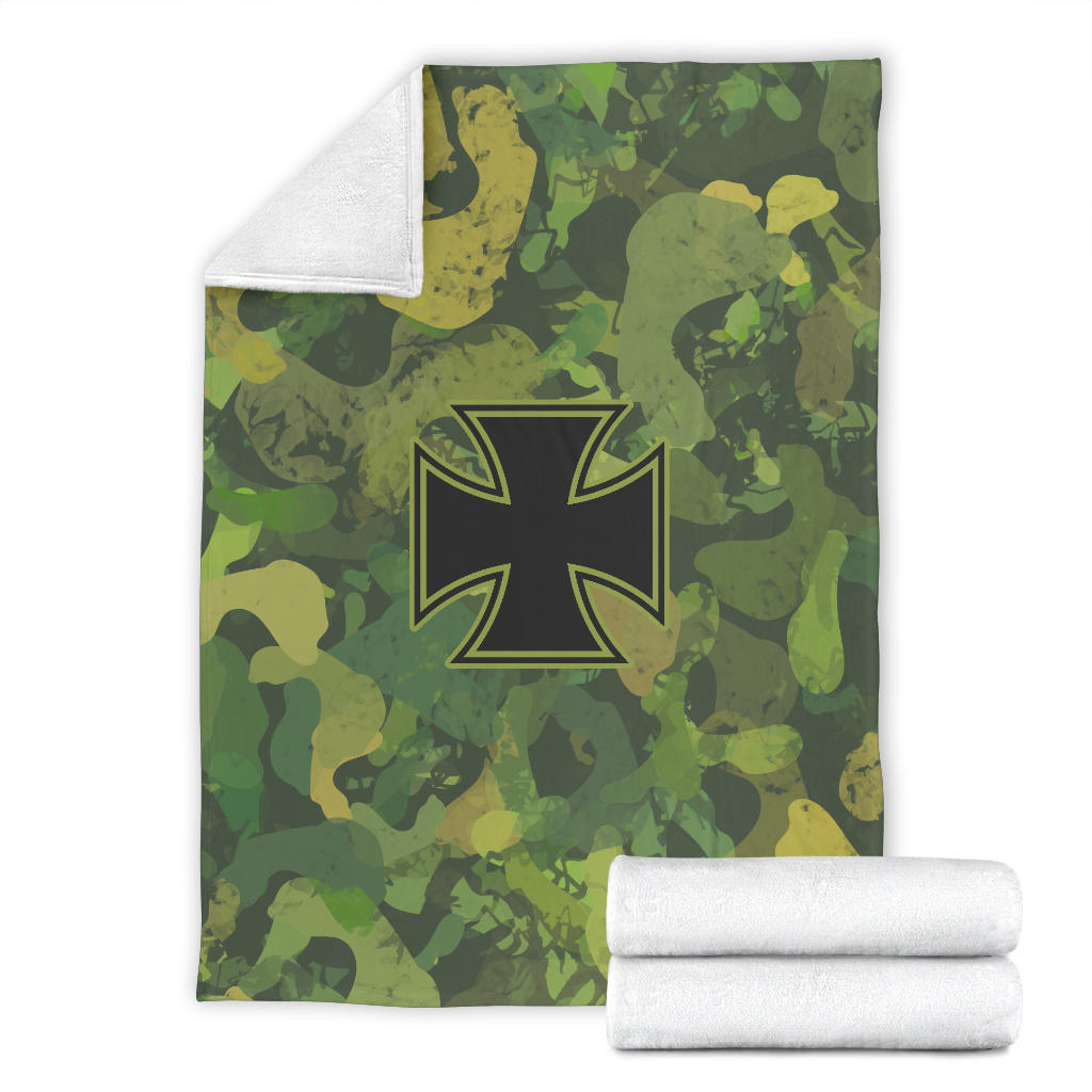 "Iron Cross Camo" Fleece Blanket
