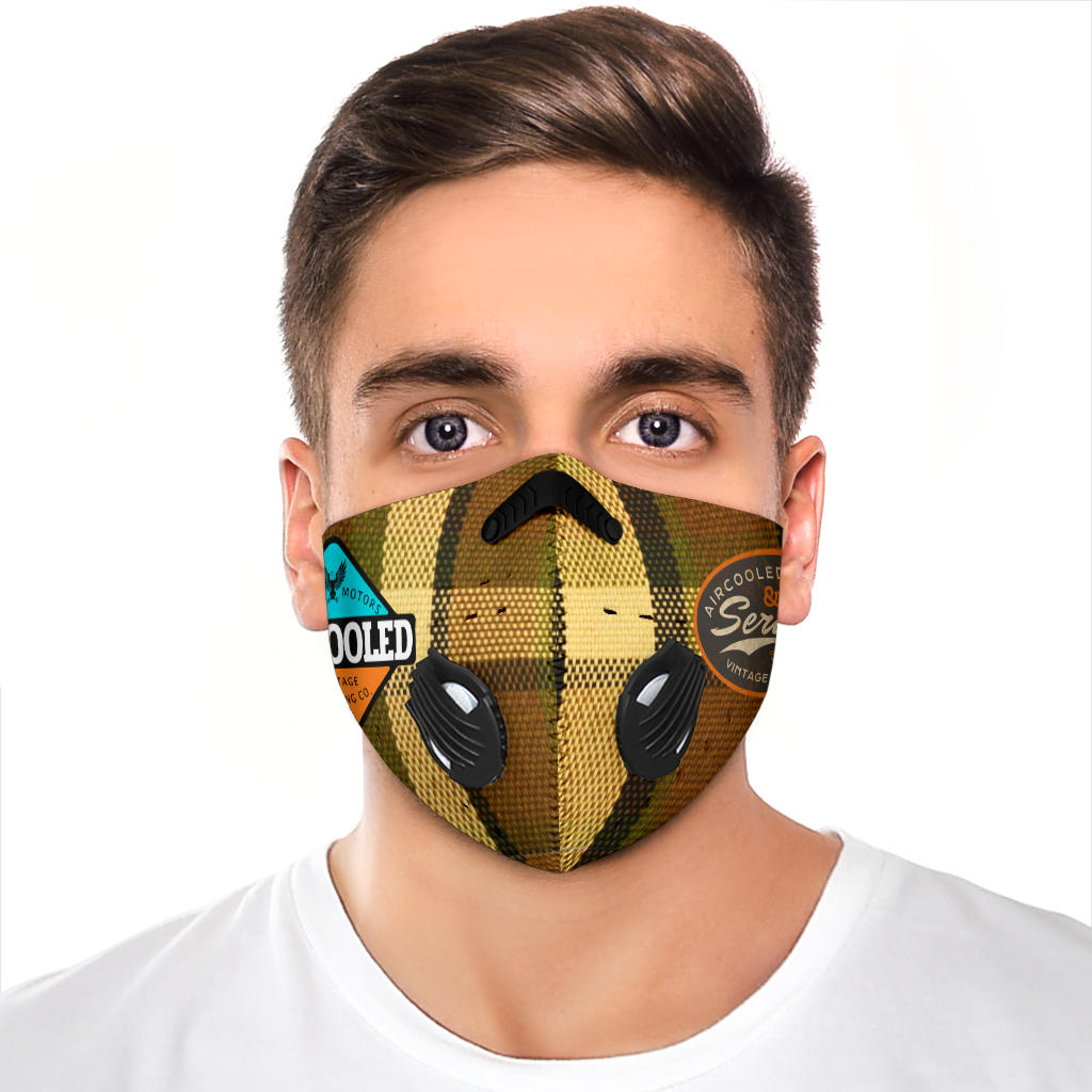 Brown Plaid Premium Face Mask