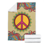 Natural Hippie Peace Blanket