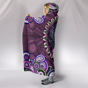 Purple Peace Mandala Hoodie Blanket
