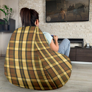 Brown Plaid Bean Bag Chair