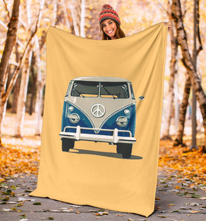 V-dub Bus Front Premium Blanket