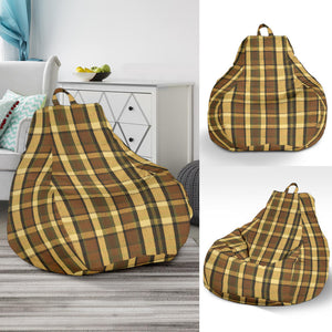 Brown Plaid Bean Bag Chair