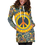 Peace Mandala Hoodie Dress