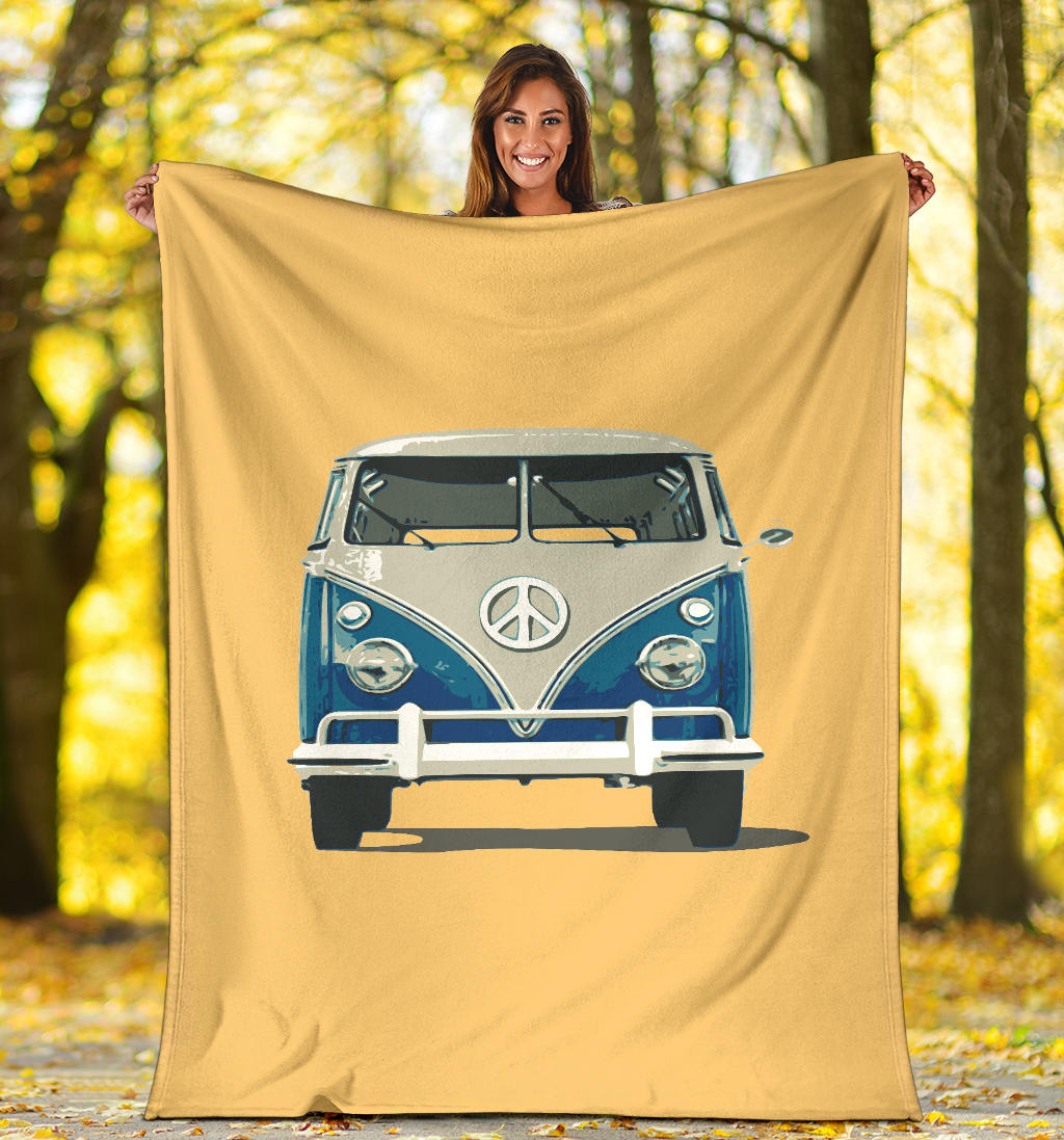 V-dub Bus Front Premium Blanket