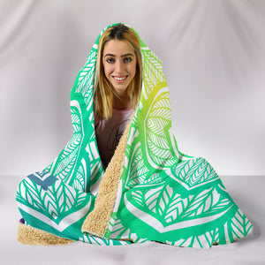 Lotus Flower Mandala Hooded Blanket