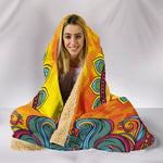 Hippie Peace Hoodie Blanket
