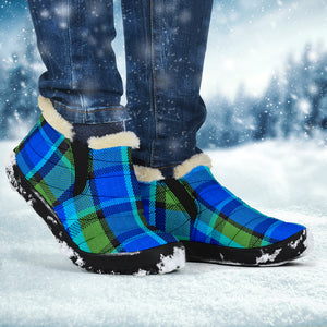 Westy Blue Plaid Winter Sneakers