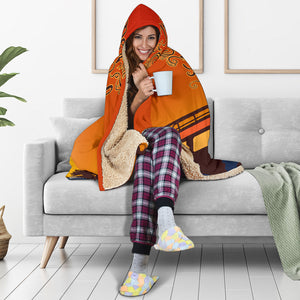 Time For a New Adventure Hooded Blanket