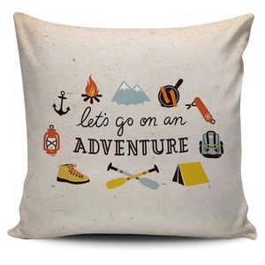 Let's go on an adventure pillow cover