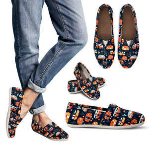 Women's Casual Shoes - Canvas - Orange Campers