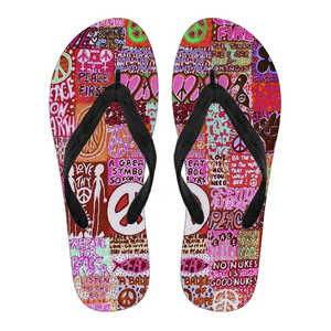 Peace and Love Flip Flops