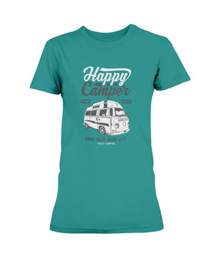 Happy Camper Ladies T-Shirt