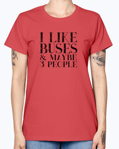 I Like Buses V2 Ladies T-Shirt