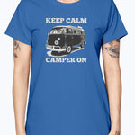 Keep Calm, Camper On - Ladies T-Shirt